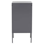 Grey Metal One Door Locker Style Cabinet