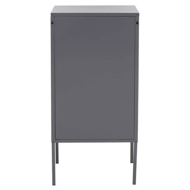 Grey Metal One Door Locker Style Cabinet