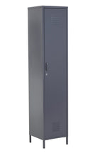 Grey Metal One Door Locker Style Tall Cabinet