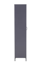 Grey Metal One Door Locker Style Tall Cabinet