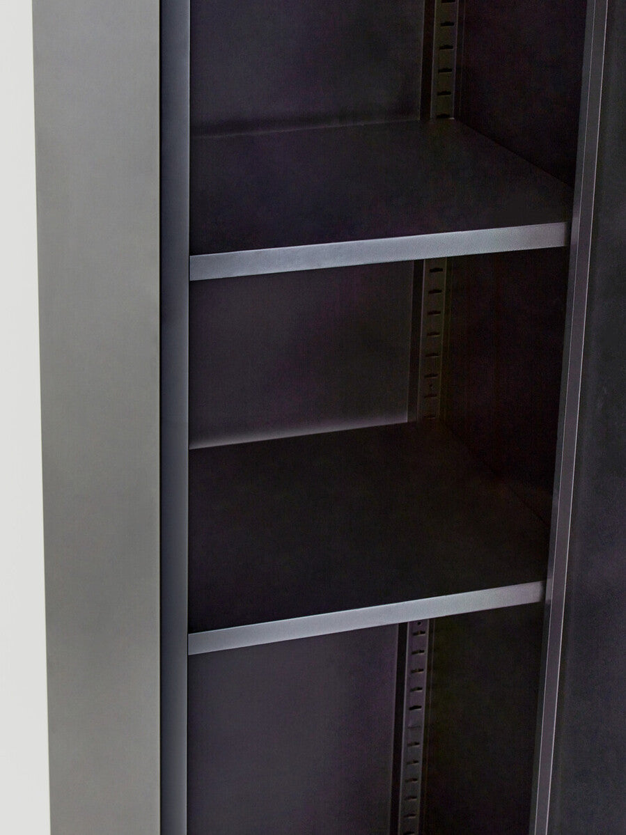 Grey Metal One Door Locker Style Tall Cabinet