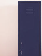 Grey Metal One Door Locker Style Tall Cabinet