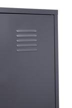Grey Metal One Door Locker Style Tall Cabinet