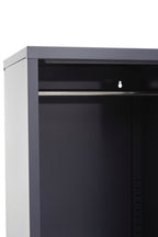 Grey Metal One Door Locker Style Tall Cabinet