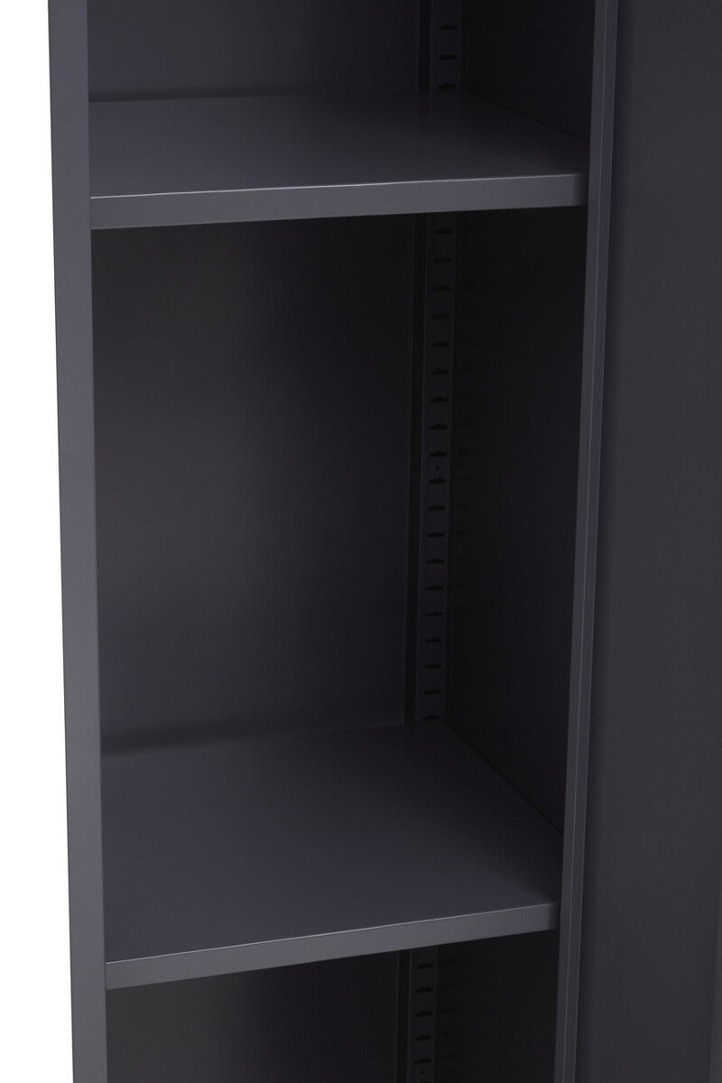 Grey Metal One Door Locker Style Tall Cabinet