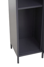 Grey Metal One Door Locker Style Tall Cabinet