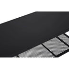 Black Metal Coffee Table with Mesh Shelf