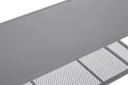 Grey Metal Coffee Table with Mesh Shelf