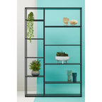 Black Metal Multi Tier Shelf Unit