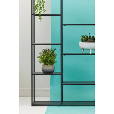 Black Metal Multi Tier Shelf Unit