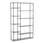 Grey Metal Multi Tier Shelf Unit