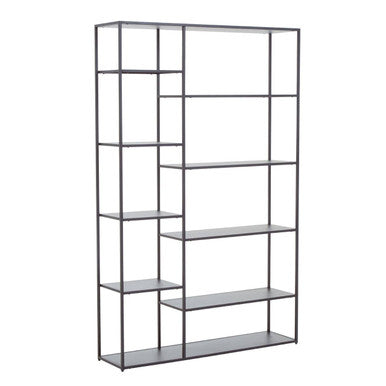 Grey Metal Multi Tier Shelf Unit
