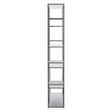 Grey Metal Multi Tier Shelf Unit