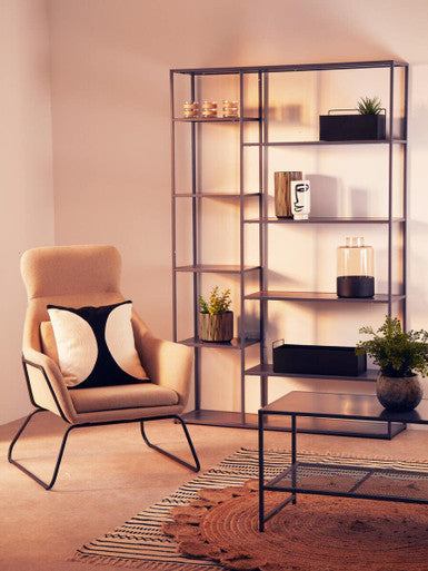 Grey Metal Multi Tier Shelf Unit