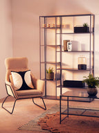 Grey Metal Multi Tier Shelf Unit