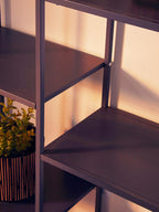 Grey Metal Multi Tier Shelf Unit