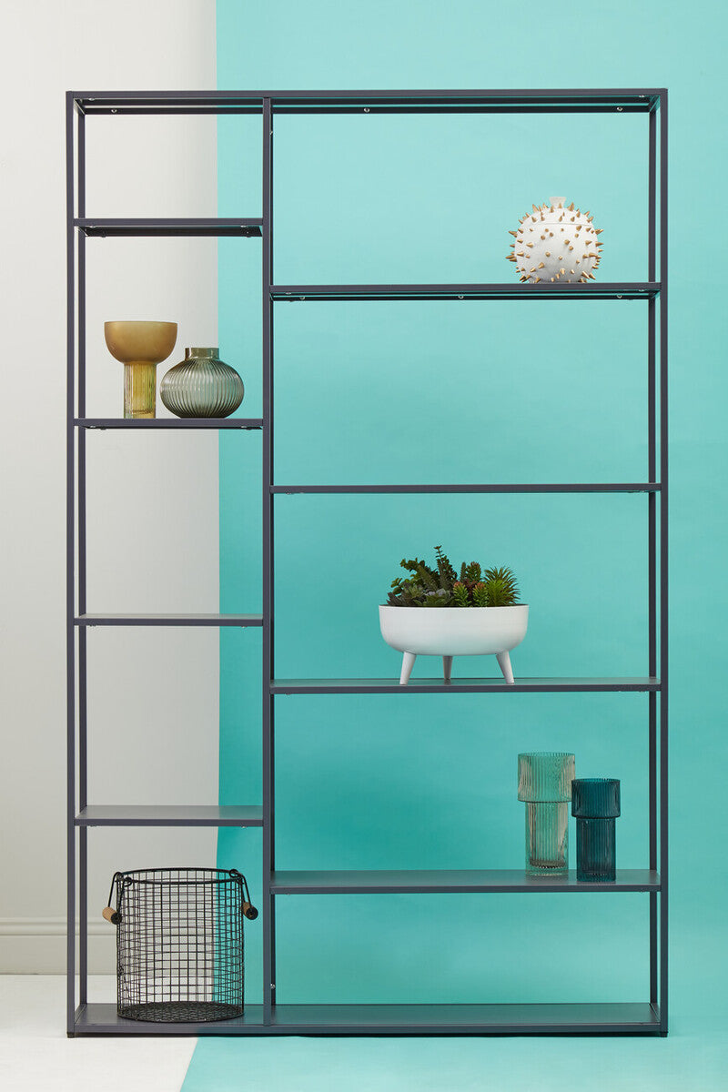 Grey Metal Multi Tier Shelf Unit