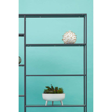 Grey Metal Multi Tier Shelf Unit