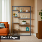 Grey Metal Multi Tier Shelf Unit