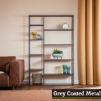 Grey Metal Multi Tier Shelf Unit