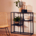 Black Metal Three Tier Shelf Unit