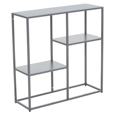 Grey Metal Three Tier Shelf Unit