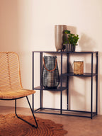 Grey Metal Three Tier Shelf Unit