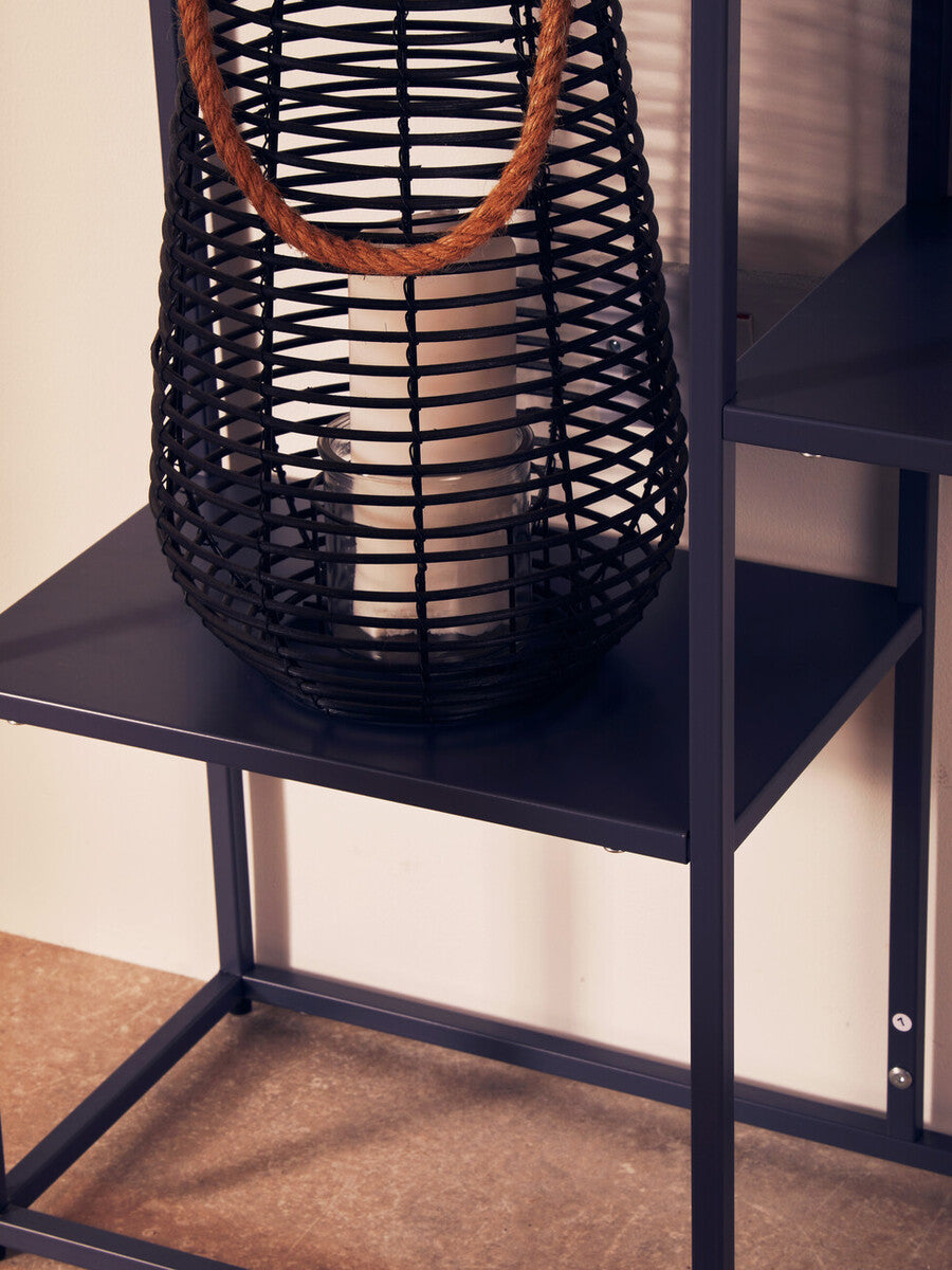 Grey Metal Three Tier Shelf Unit