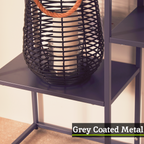 Grey Metal Three Tier Shelf Unit