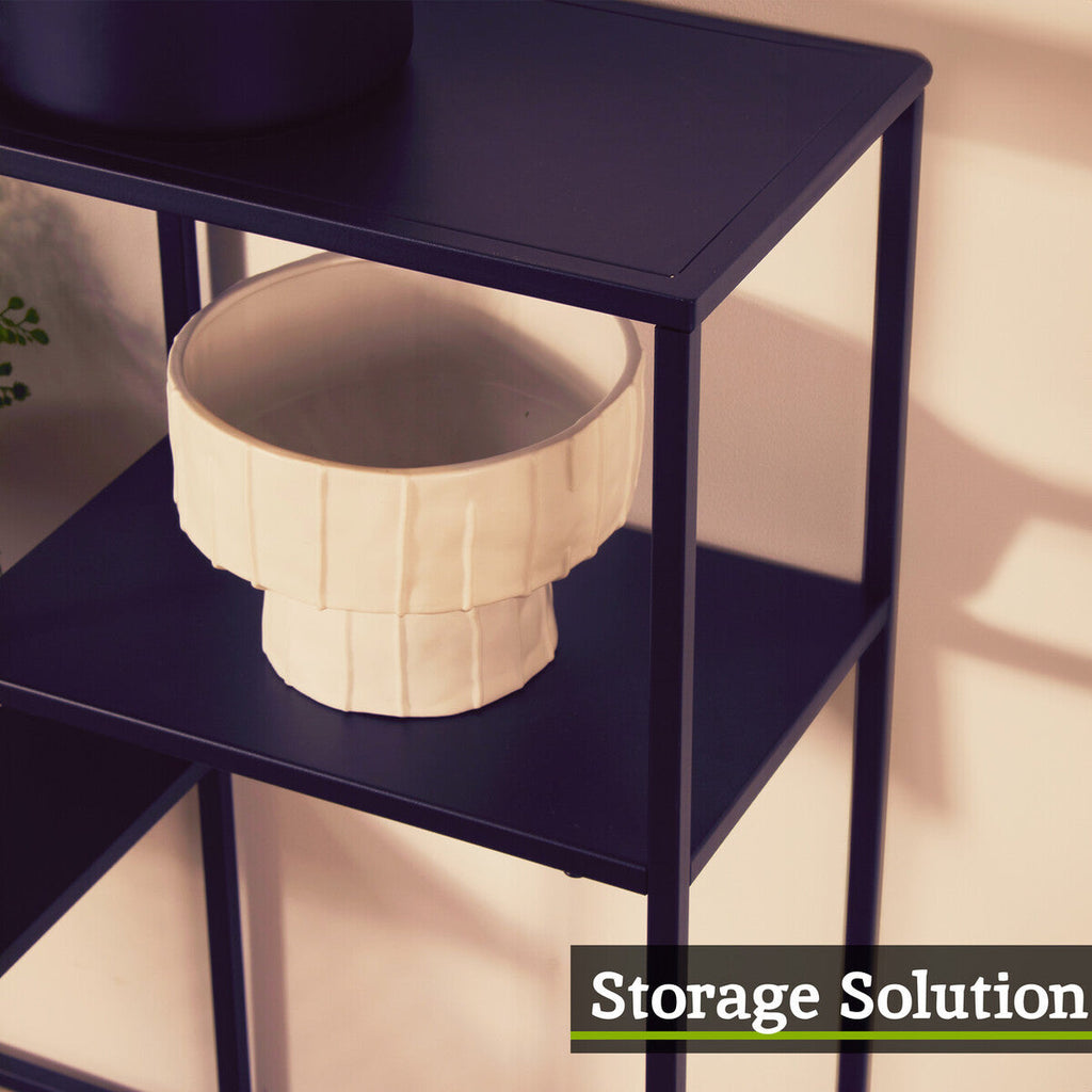 Grey Metal Three Tier Shelf Unit