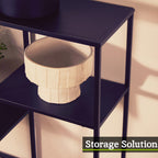 Grey Metal Three Tier Shelf Unit