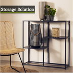 Grey Metal Three Tier Shelf Unit