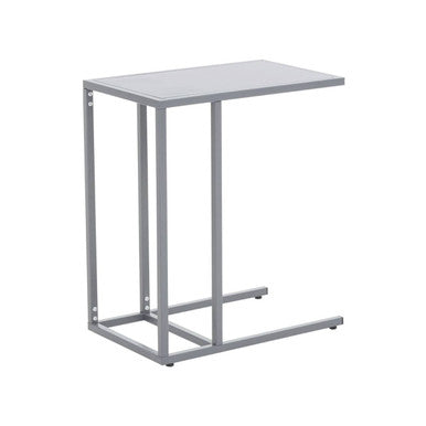 Grey Metal C Shape Side Table