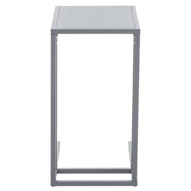 Grey Metal C Shape Side Table