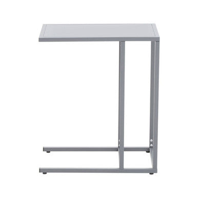 Grey Metal C Shape Side Table