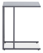 Grey Metal C Shape Side Table