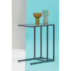 Grey Metal C Shape Side Table