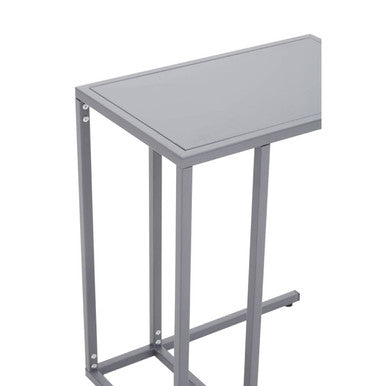 Grey Metal C Shape Side Table