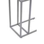 Grey Metal C Shape Side Table
