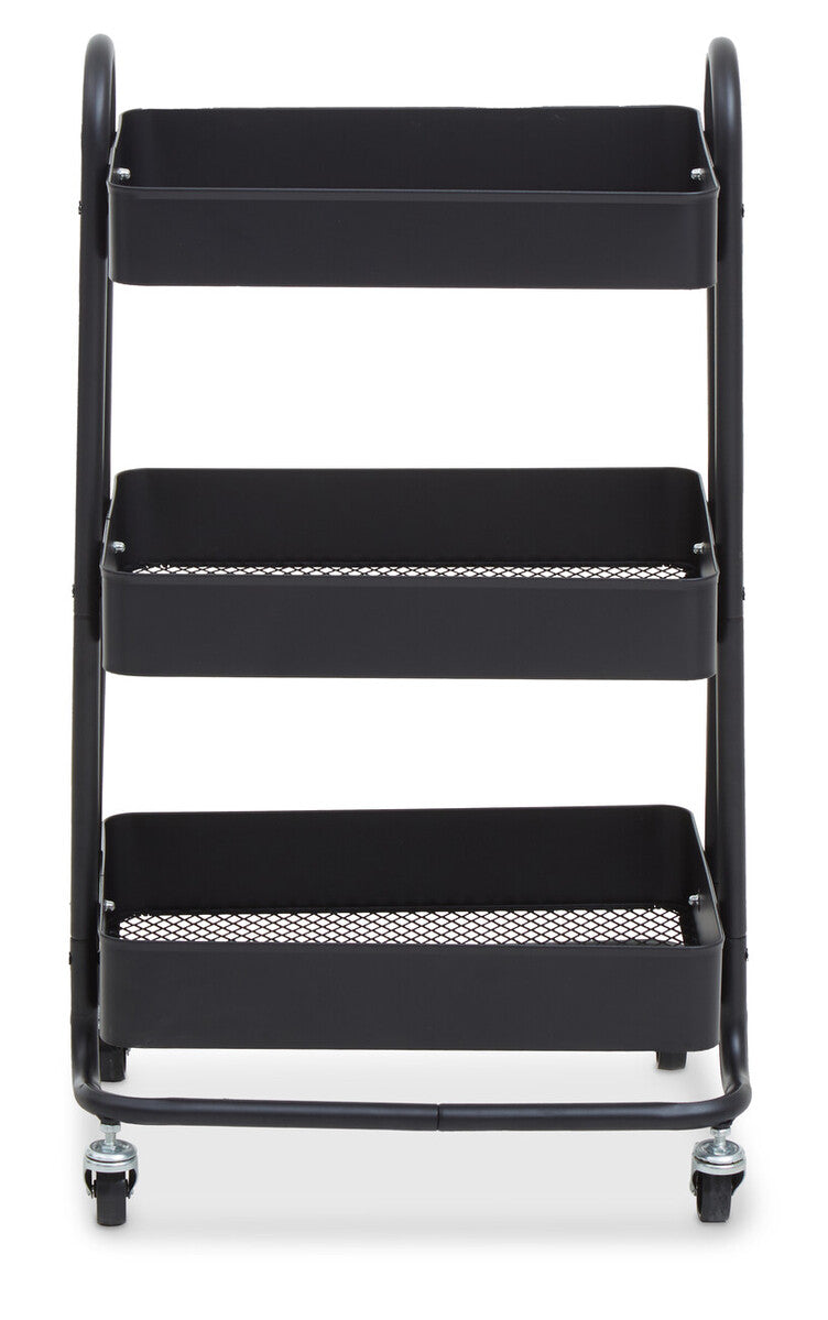 Black Metal Three Tier Trolley