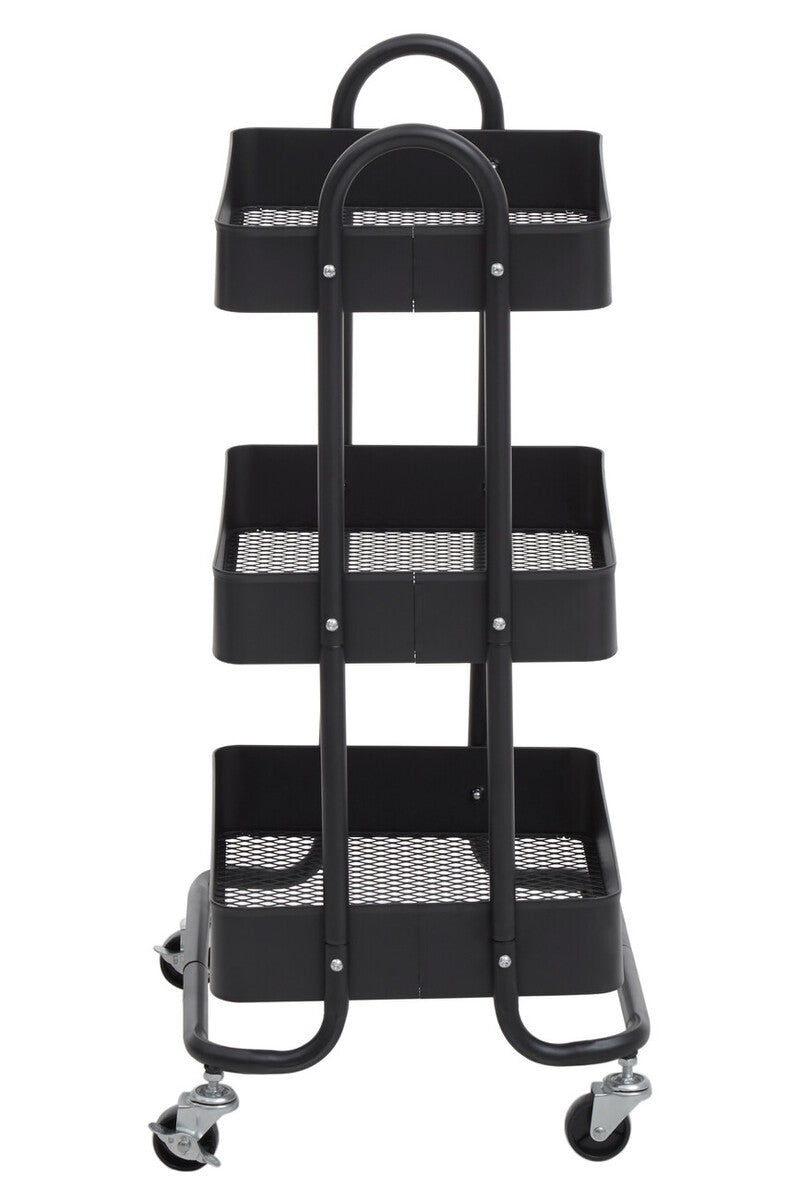 Black Metal Three Tier Trolley