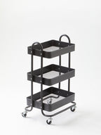 Black Metal Three Tier Trolley