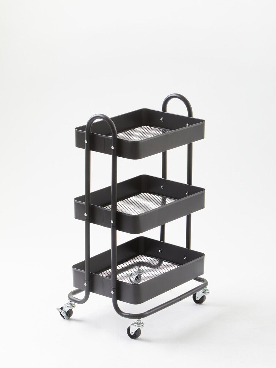 Black Metal Three Tier Trolley