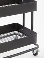 Black Metal Three Tier Trolley