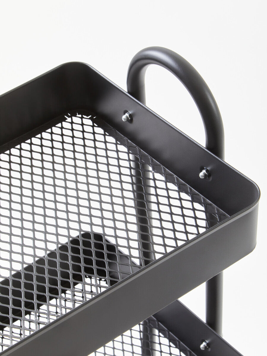 Black Metal Three Tier Trolley