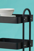 Black Metal Three Tier Trolley
