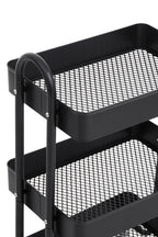 Black Metal Three Tier Trolley