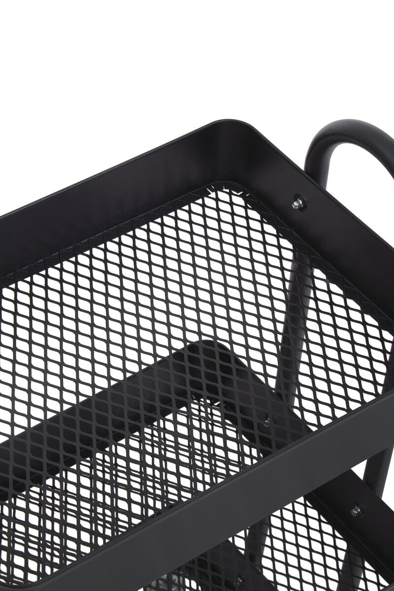Black Metal Three Tier Trolley