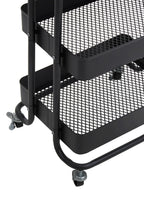 Black Metal Three Tier Trolley