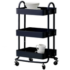 Black Metal Three Tier Trolley